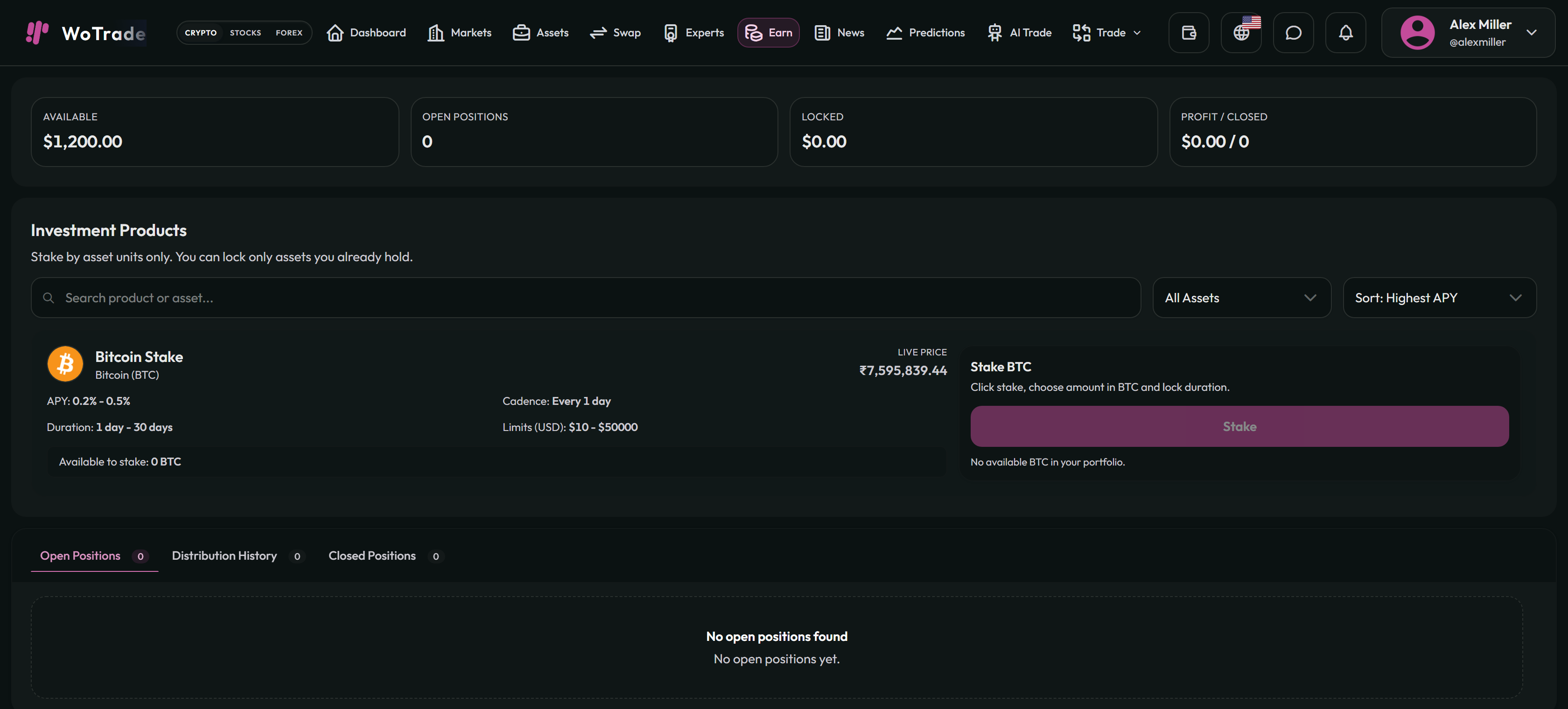 Earn (Stake)