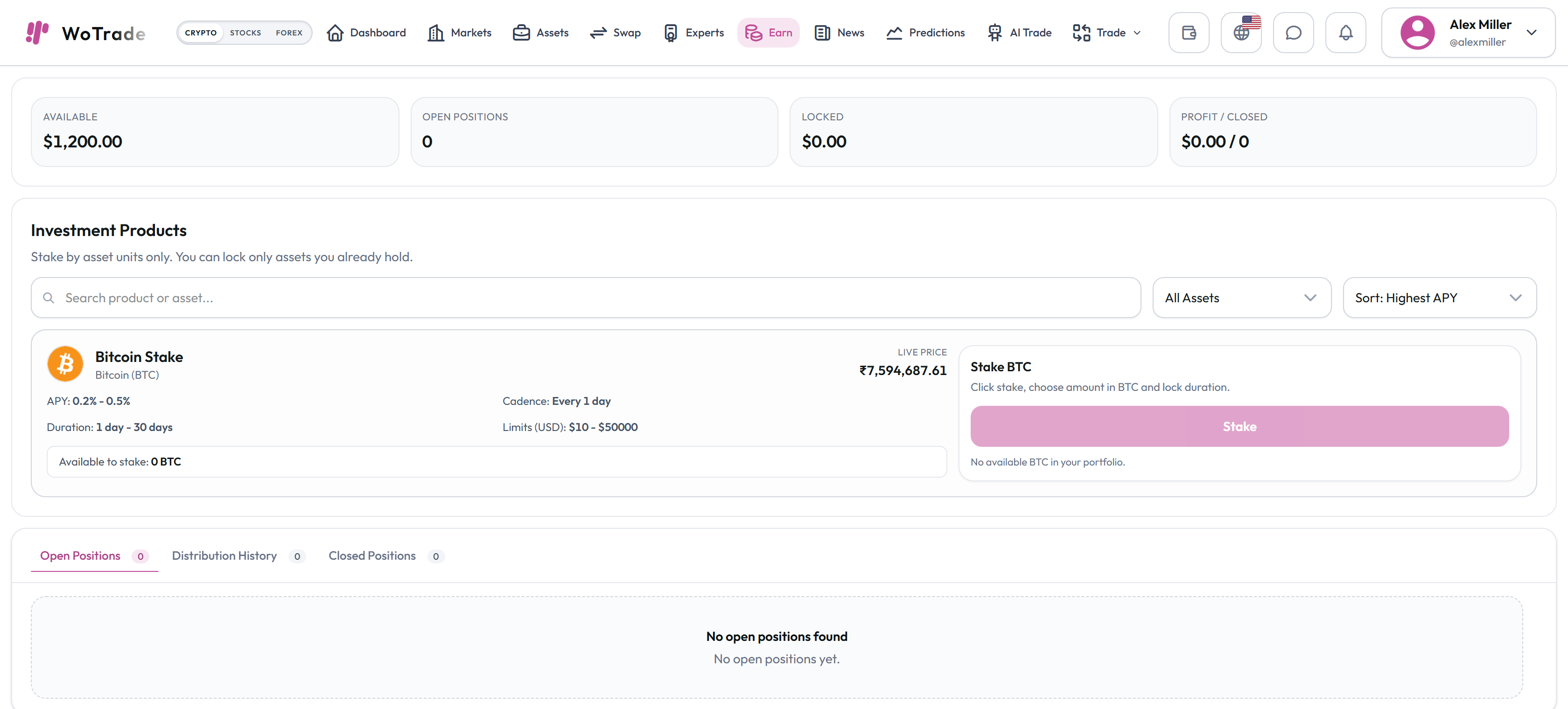 Earn (Stake)