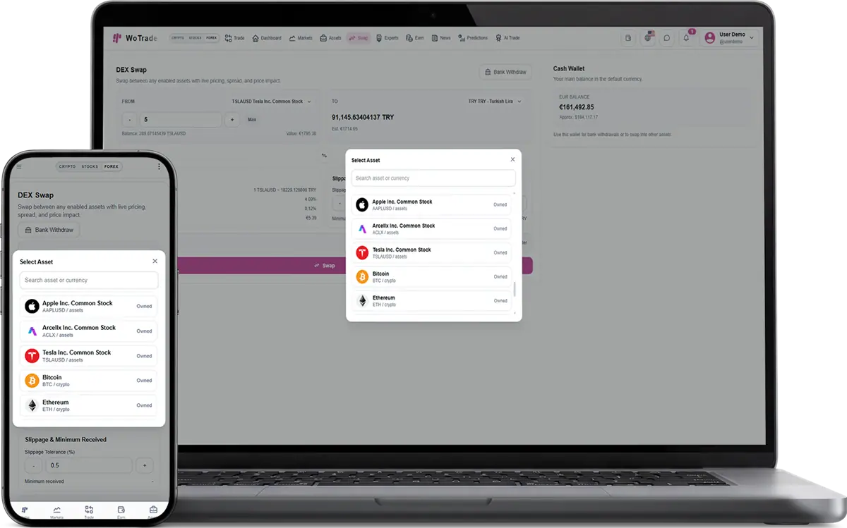 Swap screenshot in light mode