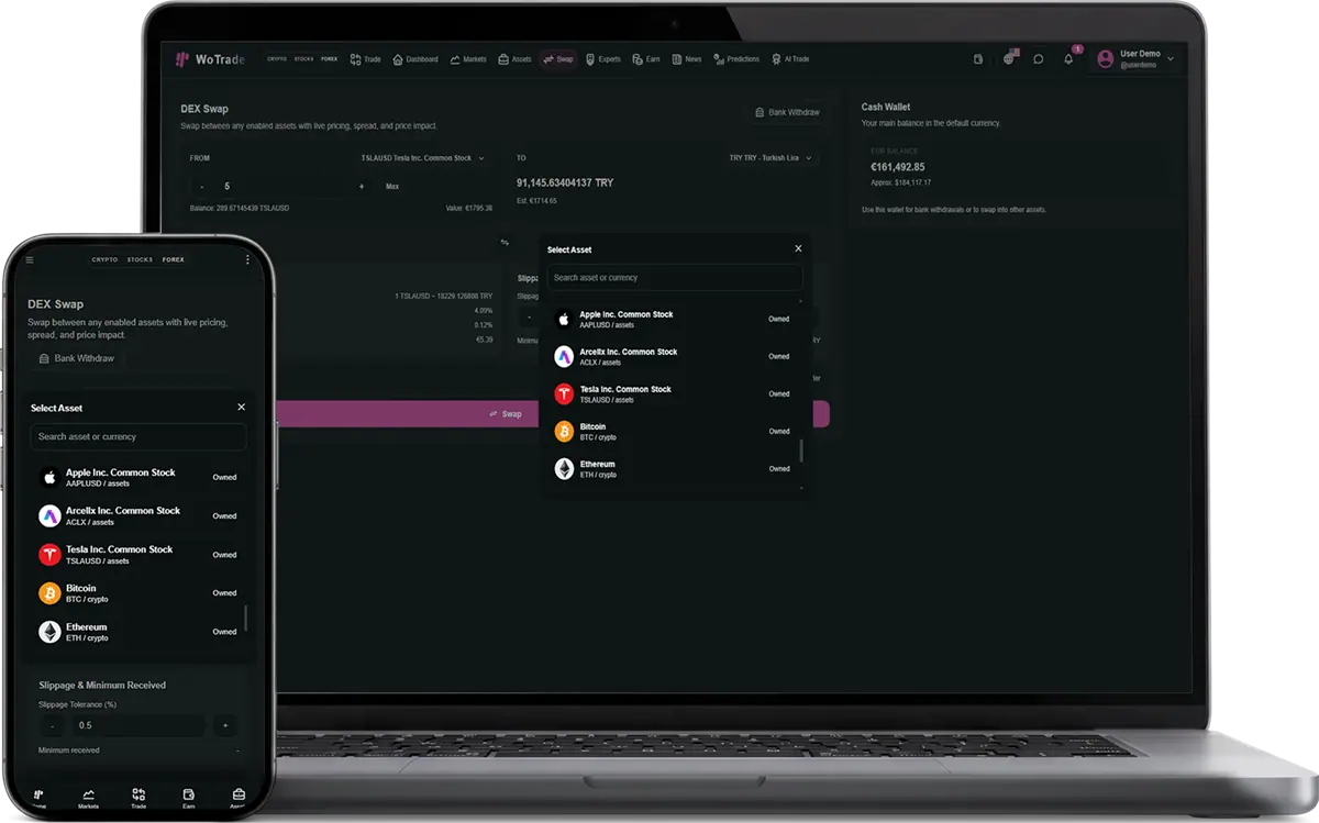 Swap screenshot in dark mode